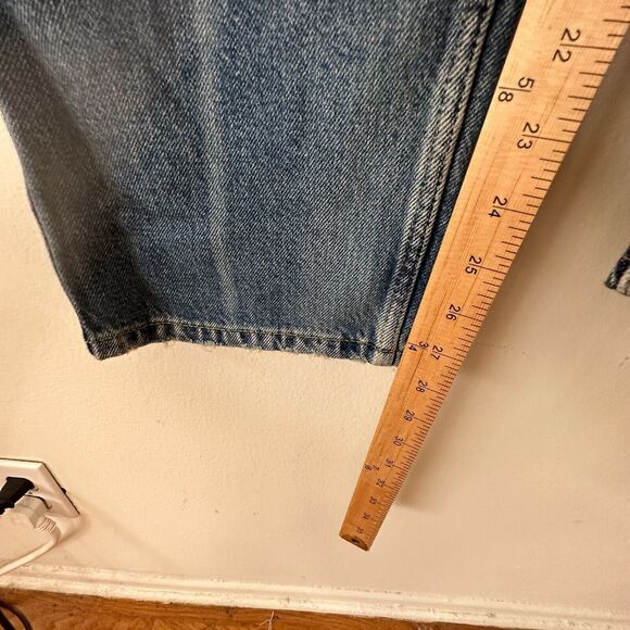 NWT Lee Vintage Medium Blue Wash High Rise Relaxed Stovepipe Distressed Jeans 28 - Picture 15 of 16